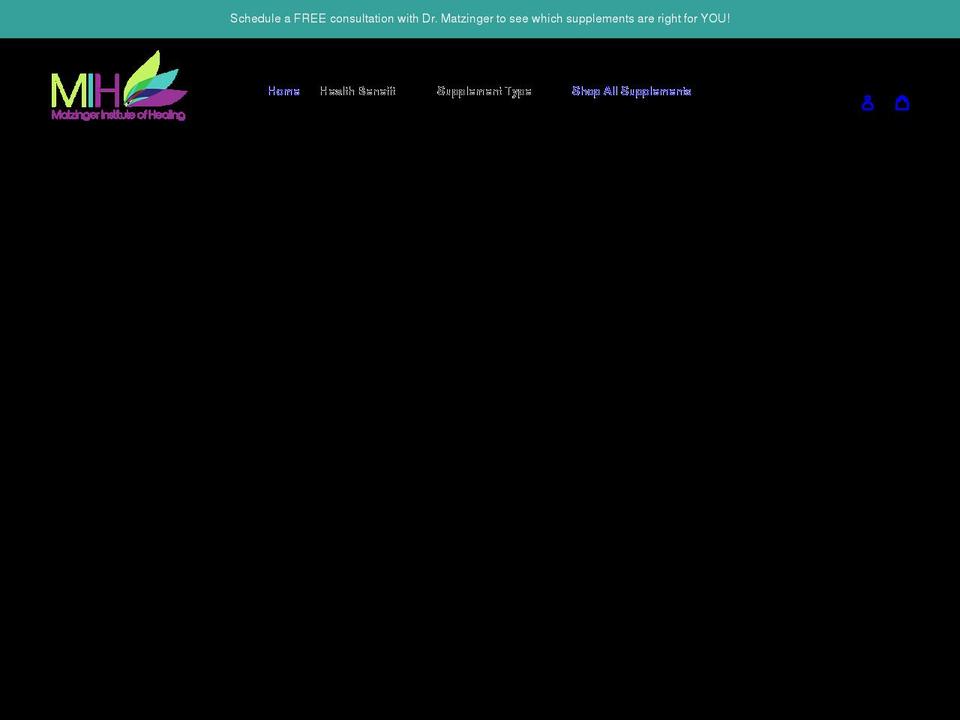 mihsupplements.com shopify website screenshot