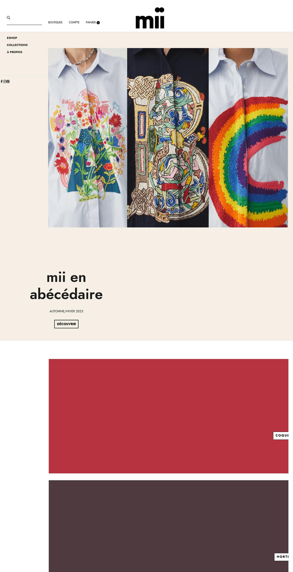 miicollection.com shopify website screenshot