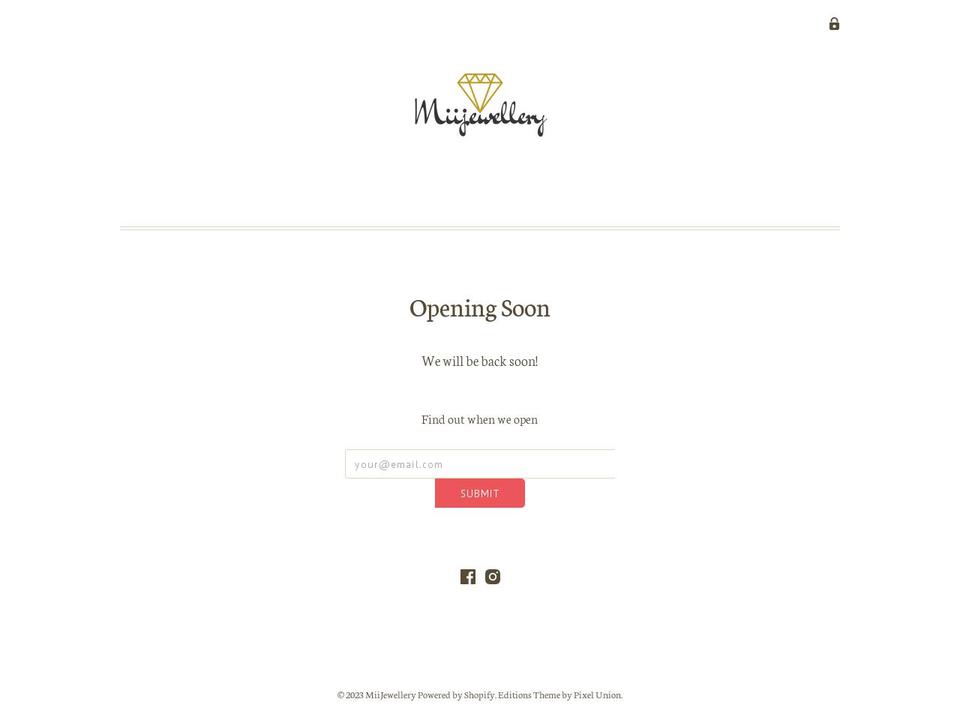 miijewellery.com.au shopify website screenshot
