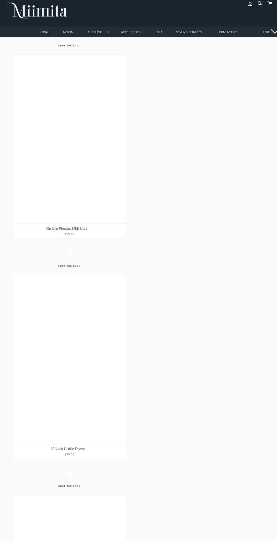 miimita.com shopify website screenshot