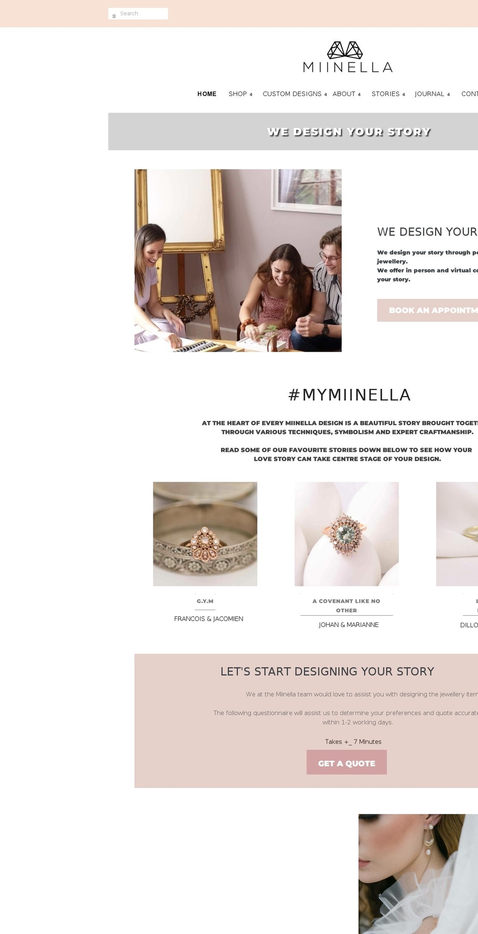 miinella.com shopify website screenshot