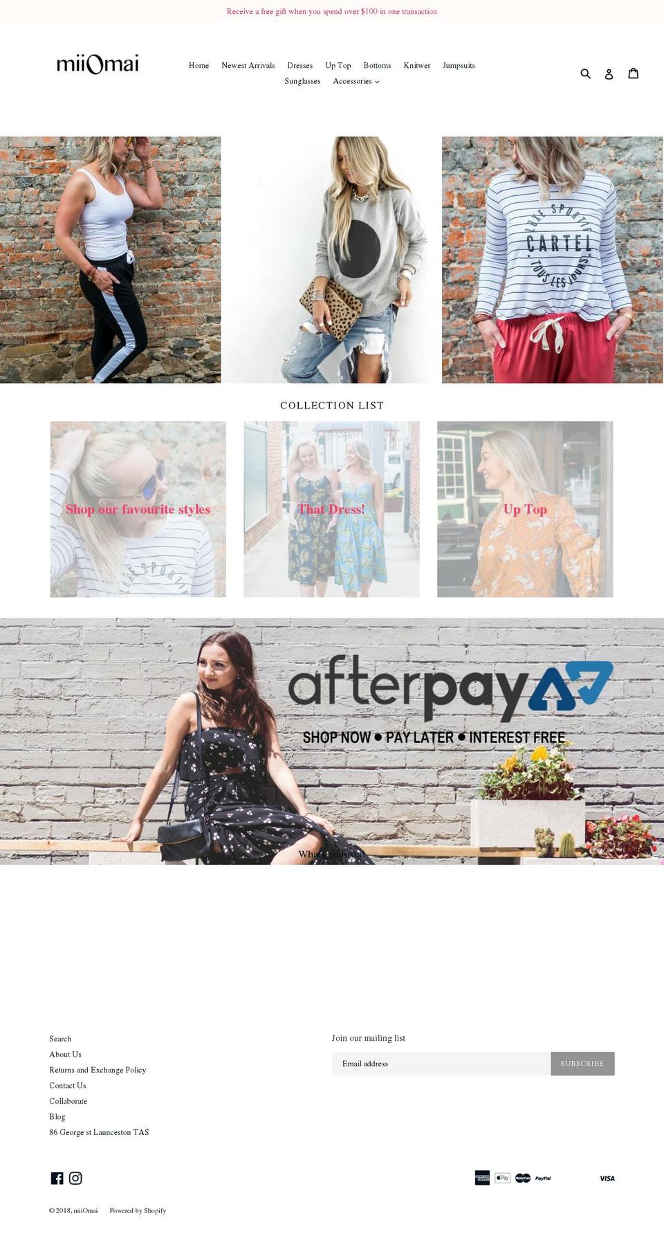 miiomai.com.au shopify website screenshot
