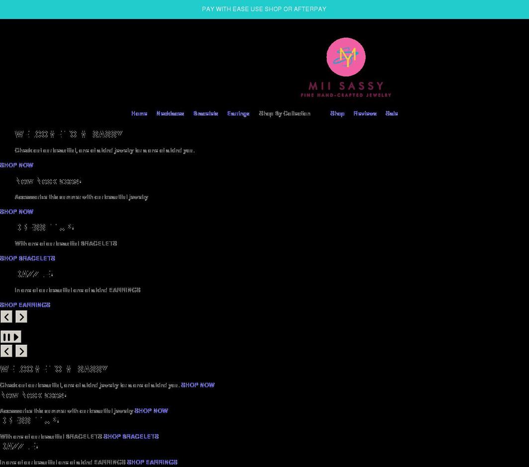 miisassy.com shopify website screenshot