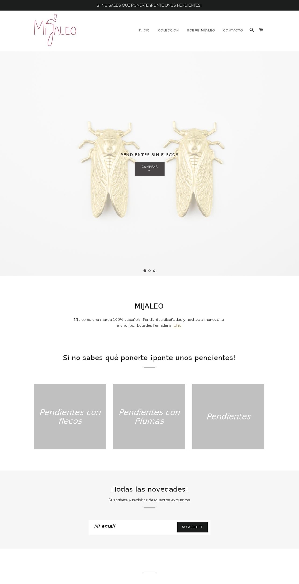 mijaleo.com shopify website screenshot