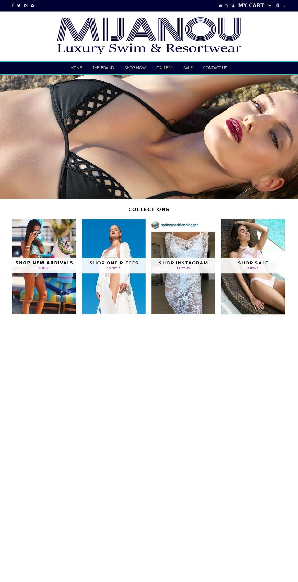 mijanou.com.au shopify website screenshot