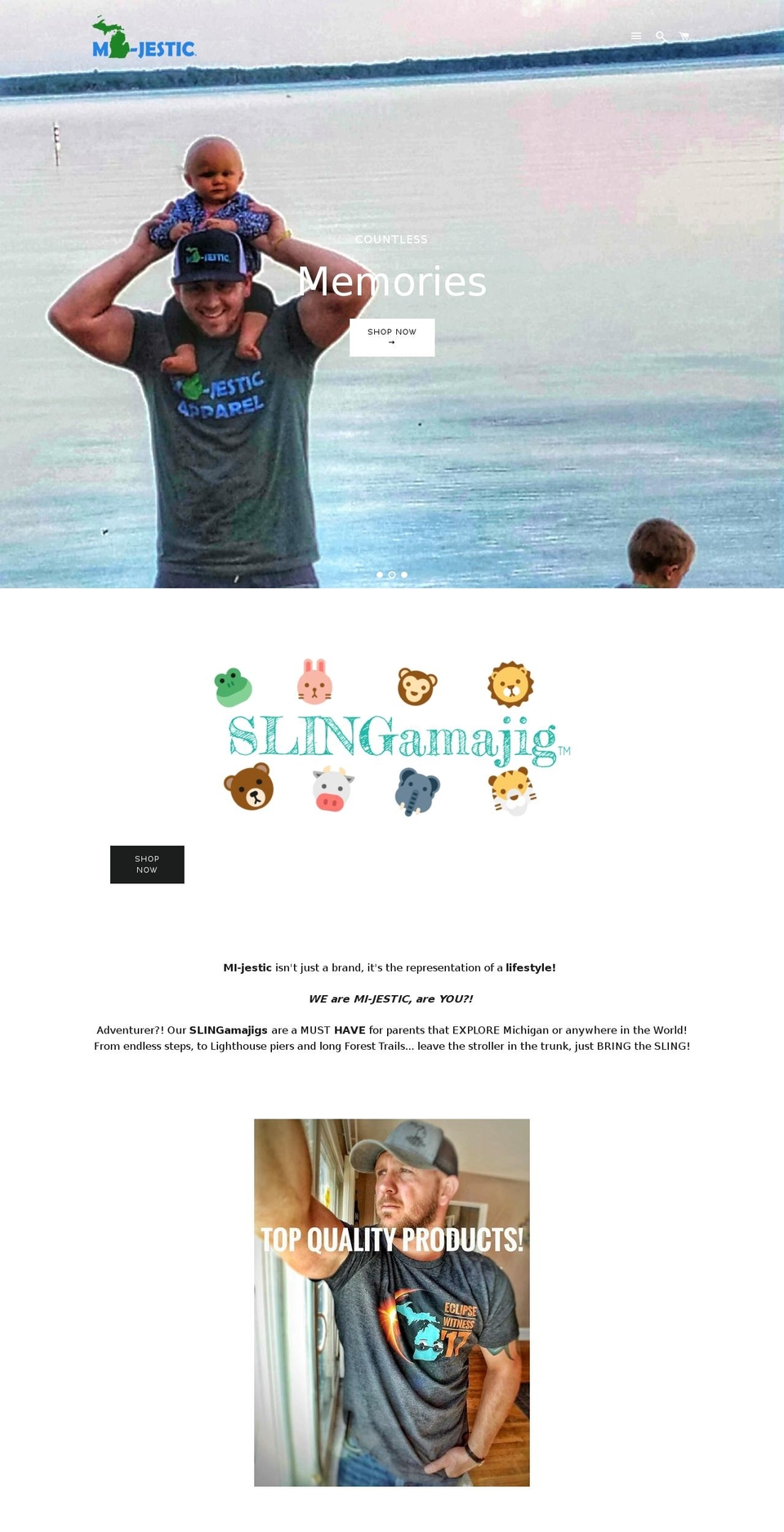 mijestic.com — Shopify storefront screenshot
