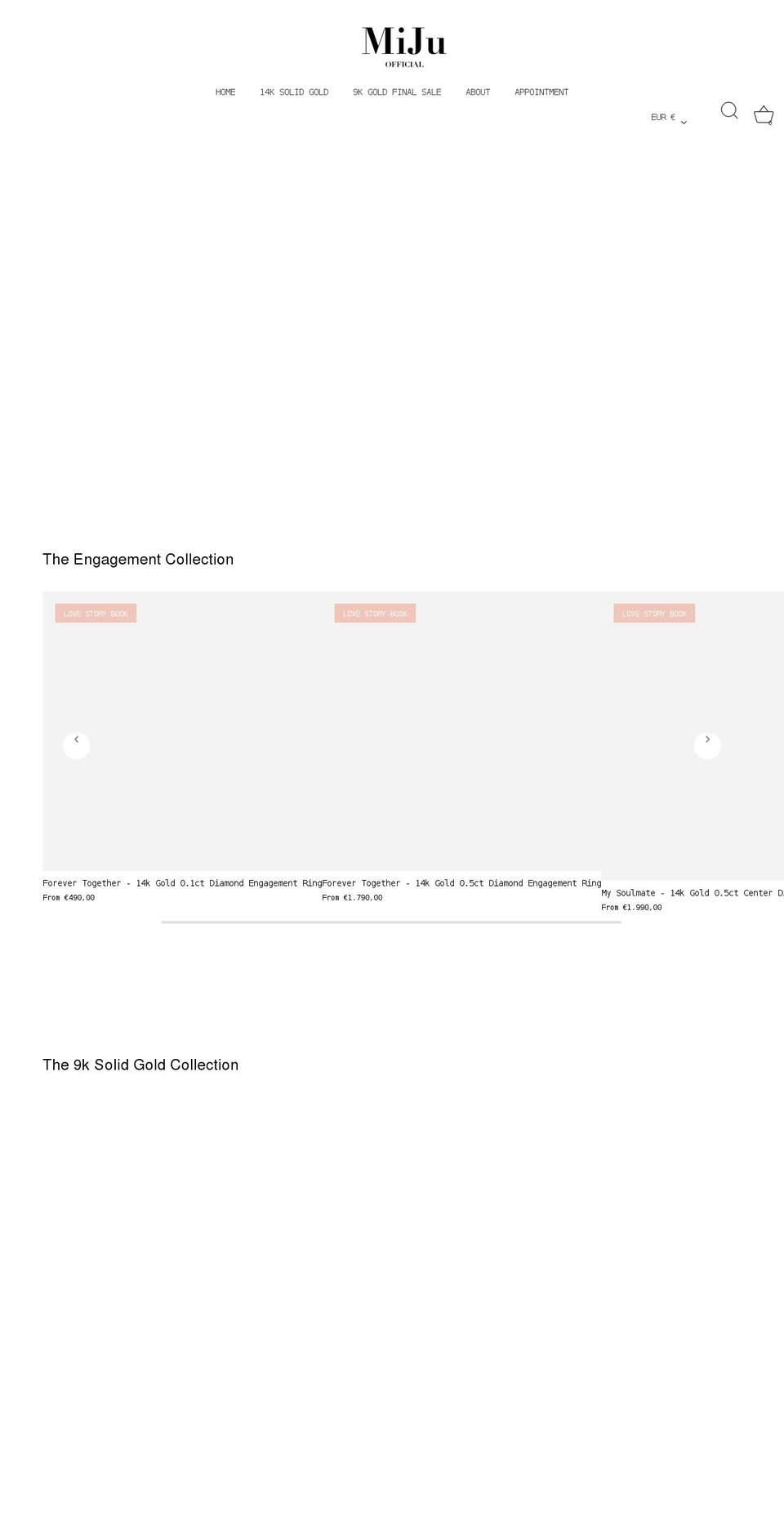 mijuofficial.com — Shopify storefront screenshot