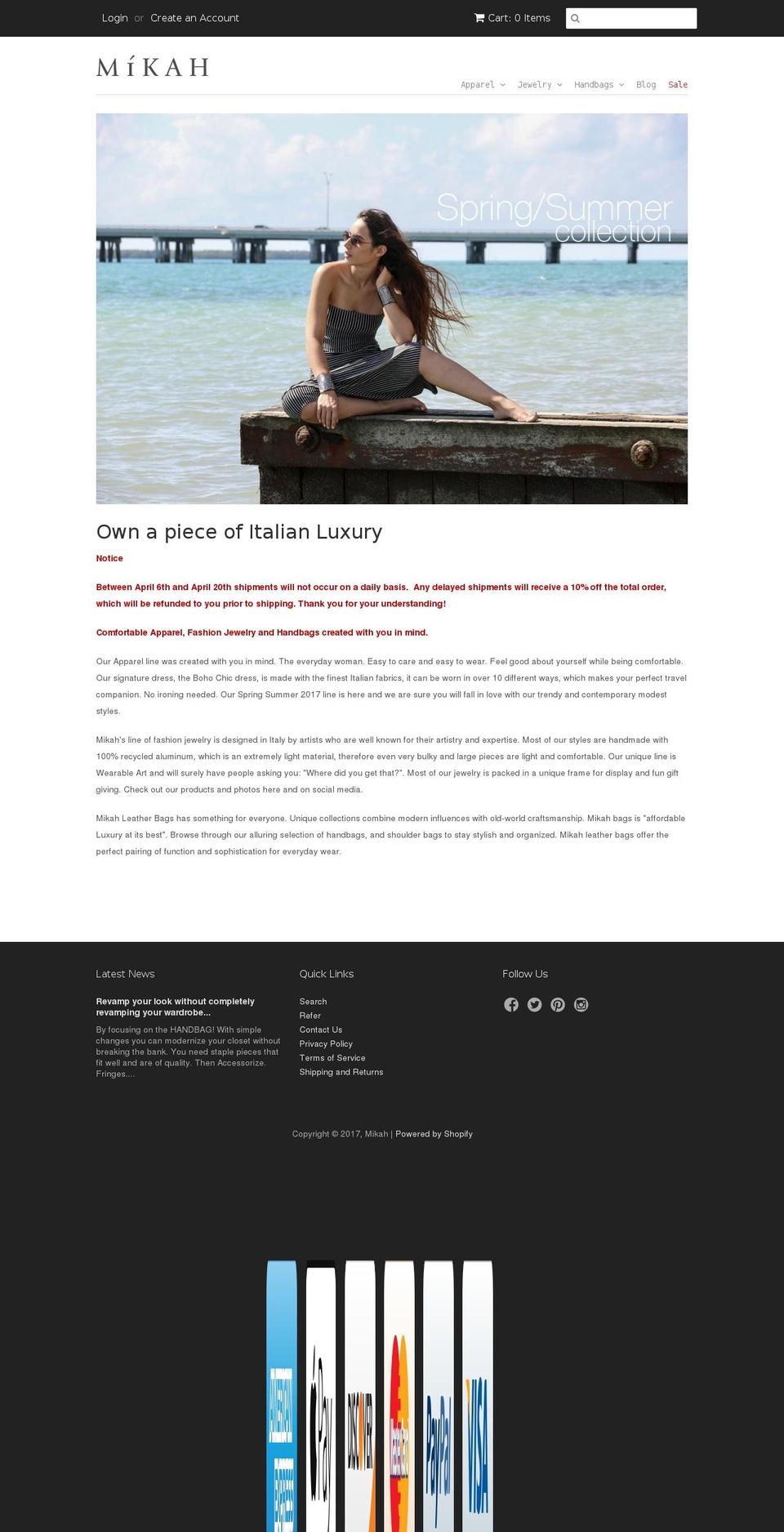 mikahstyle.com shopify website screenshot