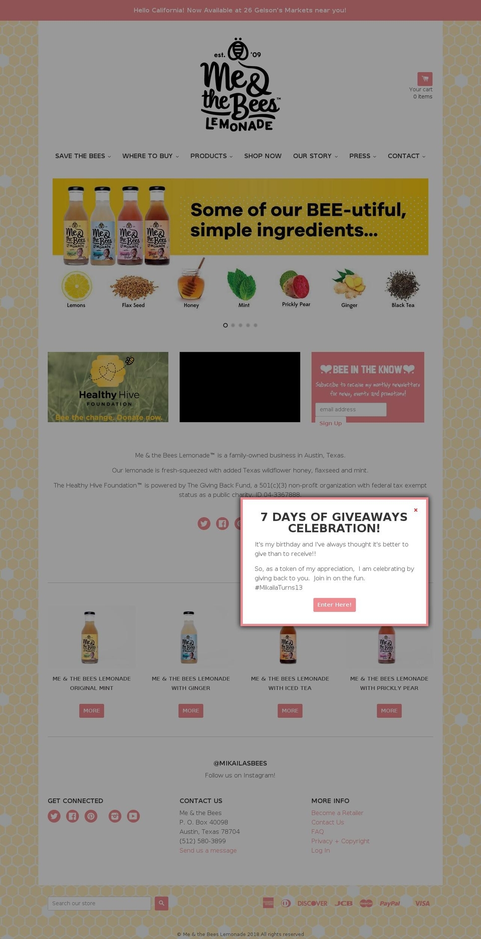 NINE15 4-19-18 Shopify theme site example mikailasbees.com