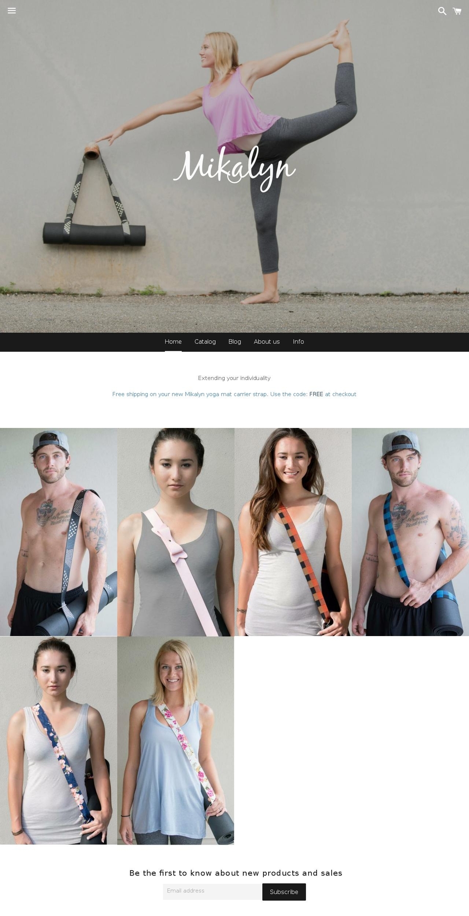 mikalyn.com shopify website screenshot