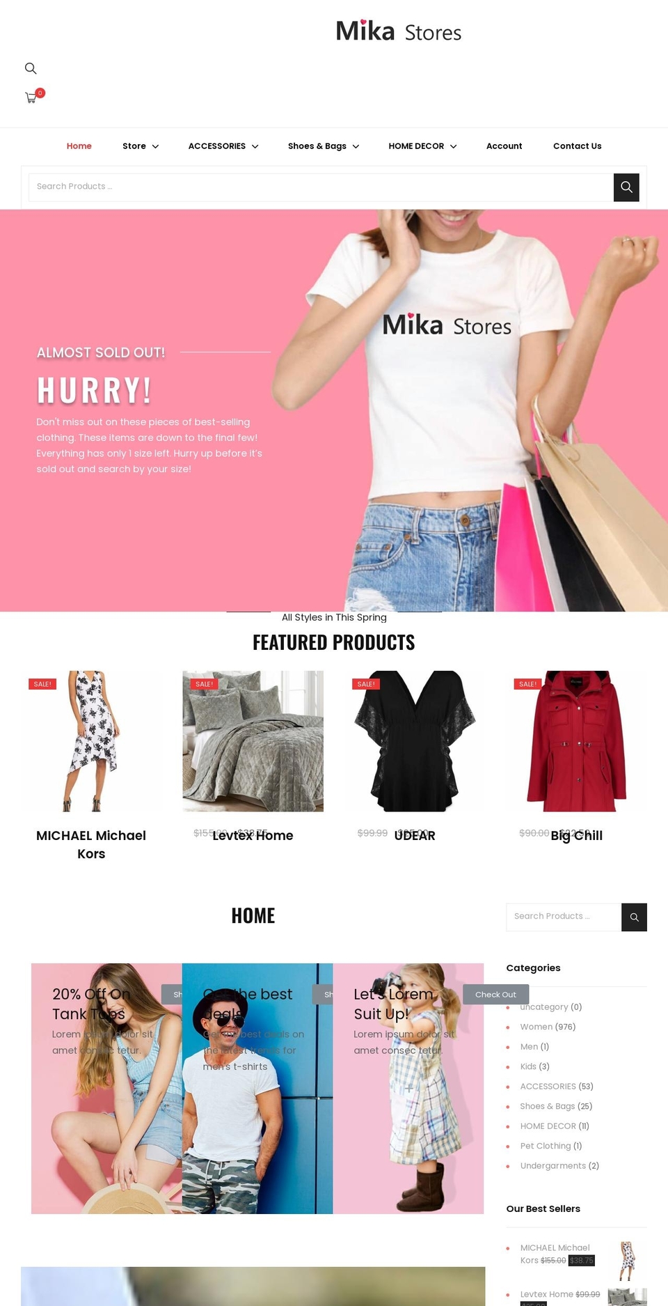 mikastores.com — Shopify storefront screenshot