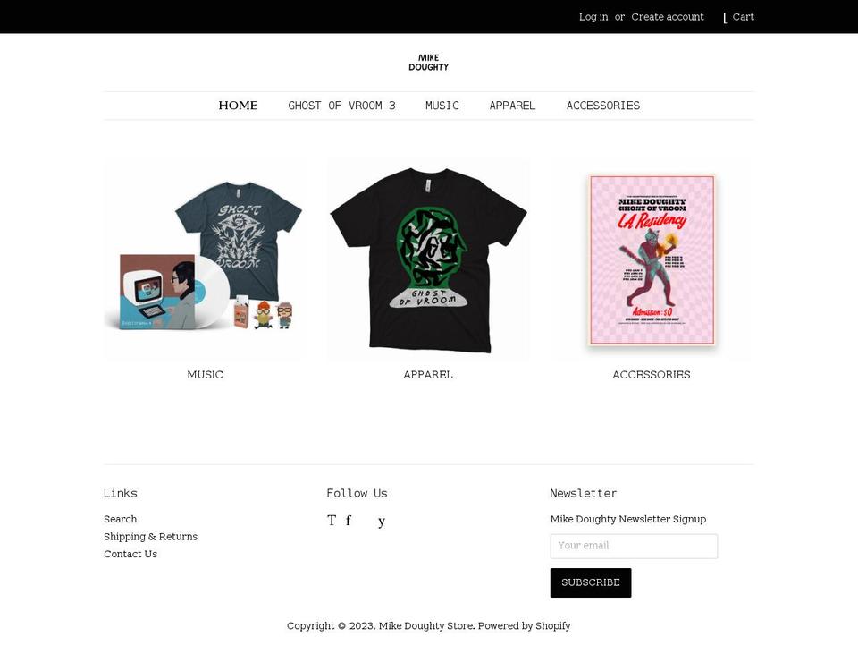mike-doughty.myshopify.com shopify website screenshot