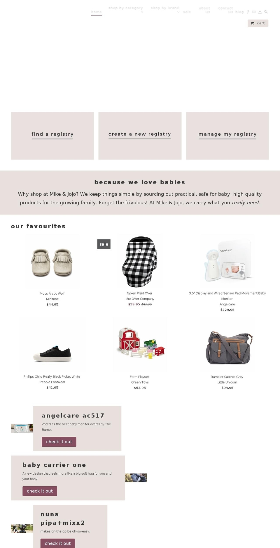 mikeandjojo.com shopify website screenshot