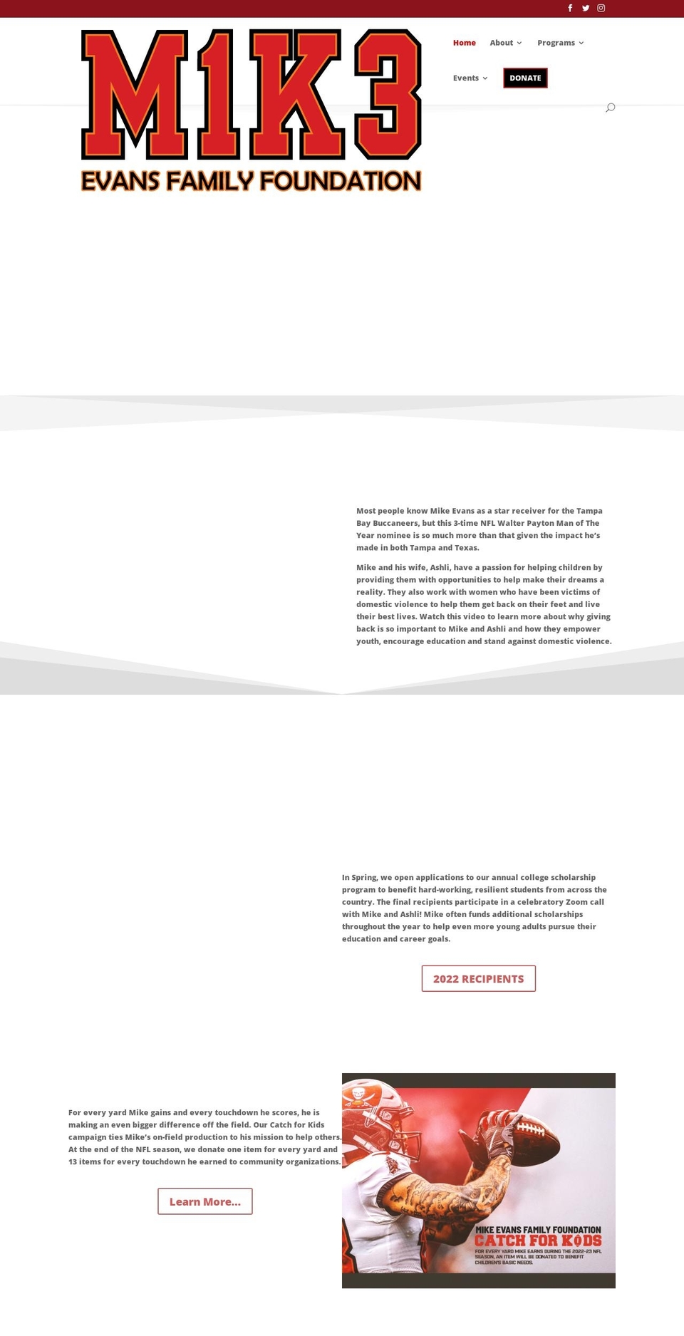 mikeevansofficial.com — Shopify storefront screenshot