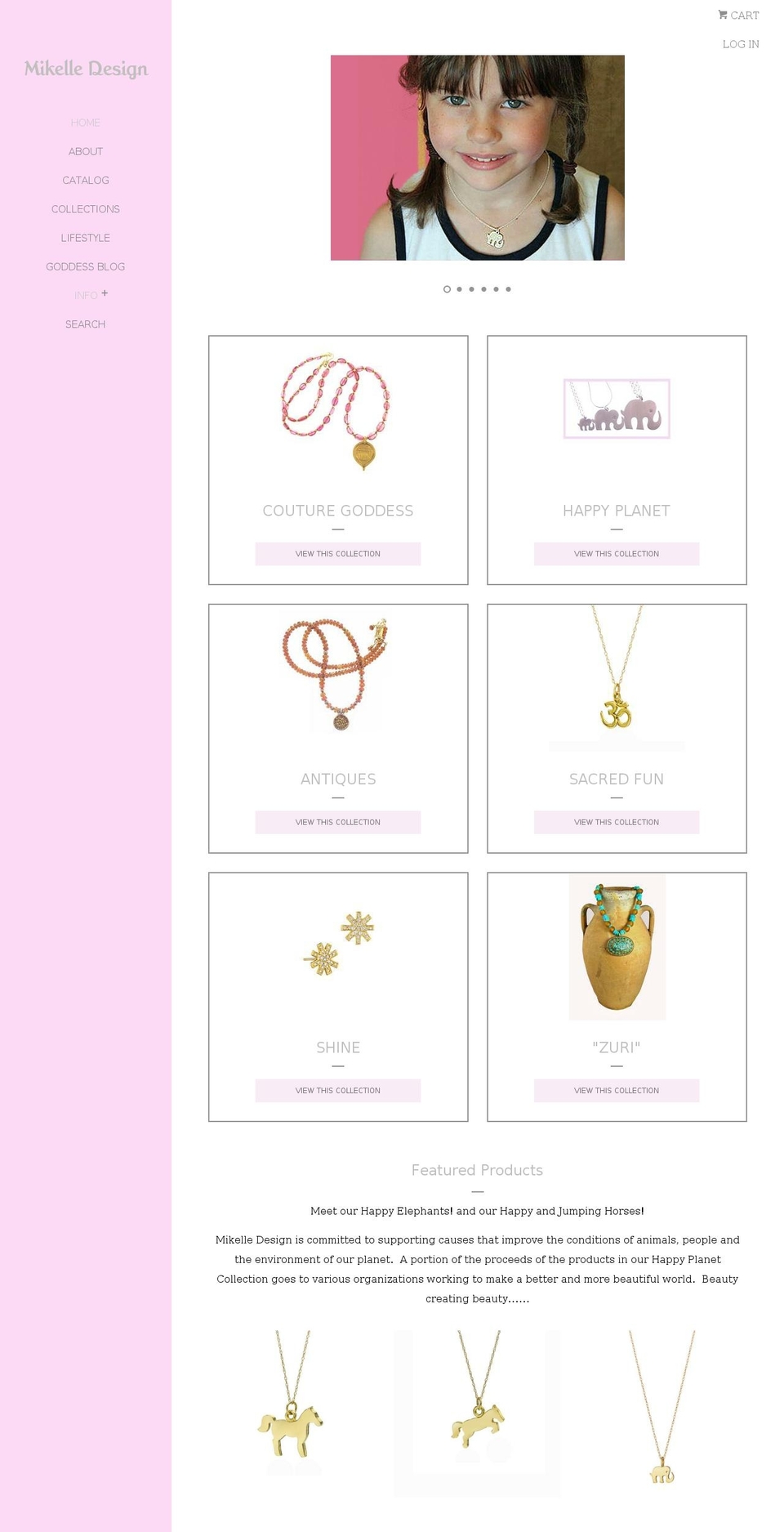 mikellejewelry.com shopify website screenshot