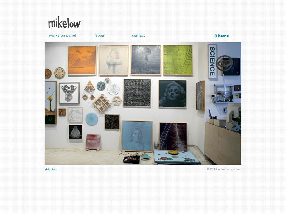 mikelowstudios.com shopify website screenshot