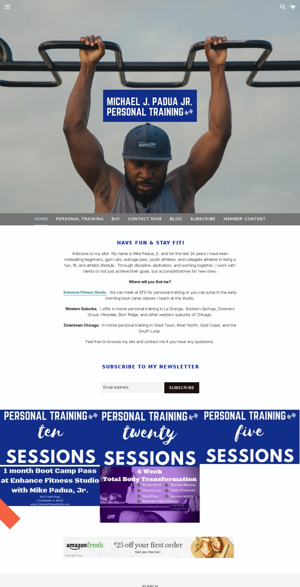 mikepaduajr.com — Shopify storefront screenshot