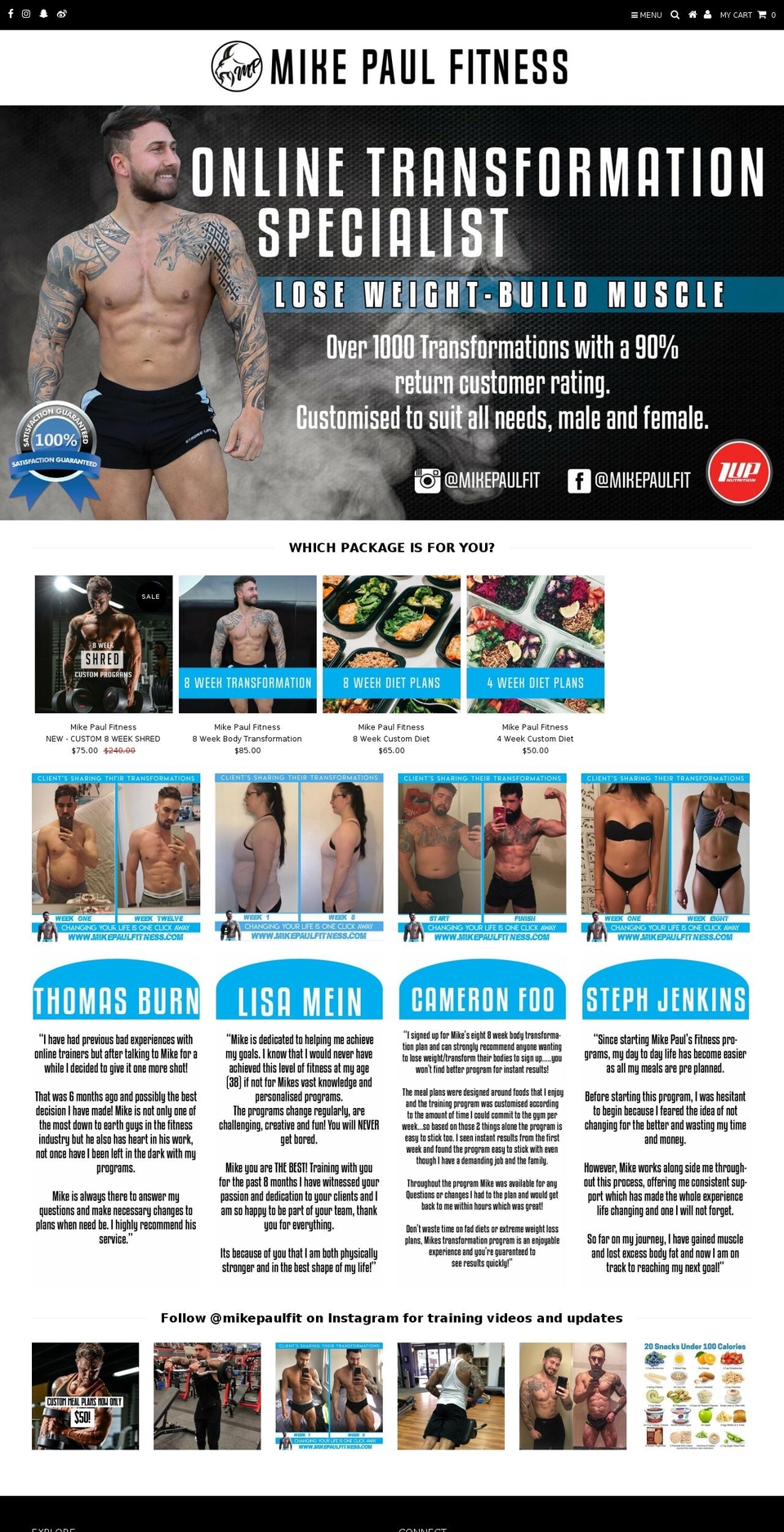mikepaulfitness.com — Shopify store on .com