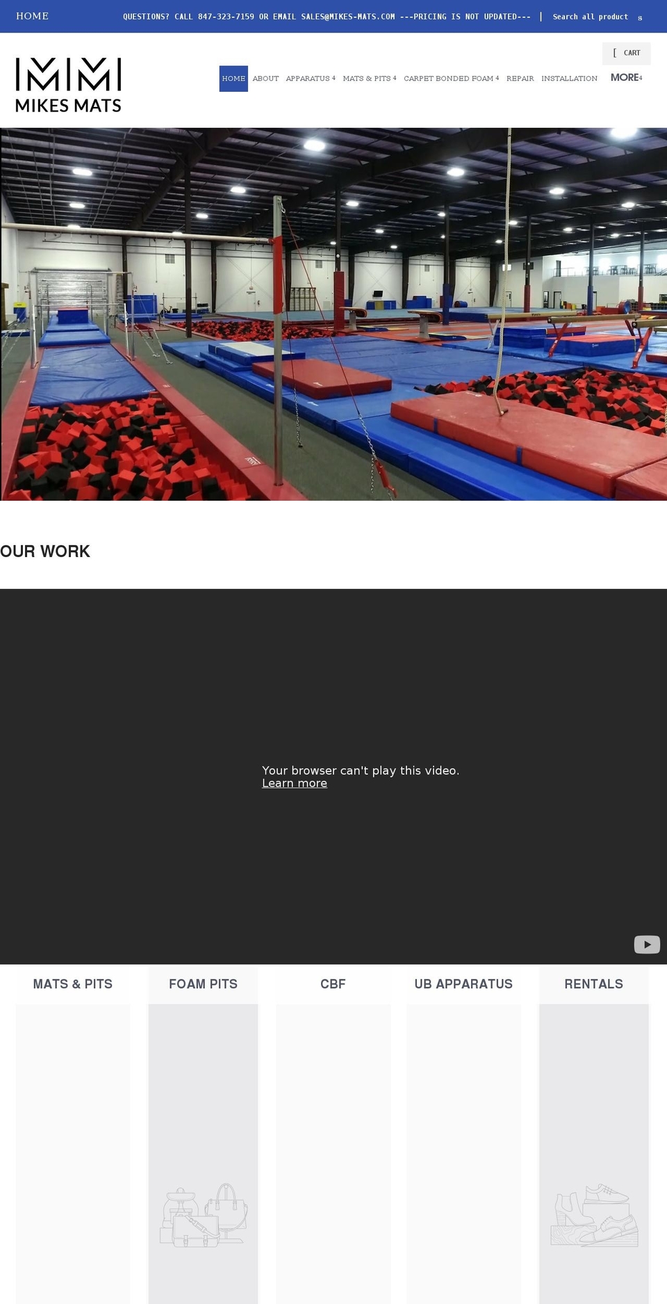 mikes-mats.com shopify website screenshot