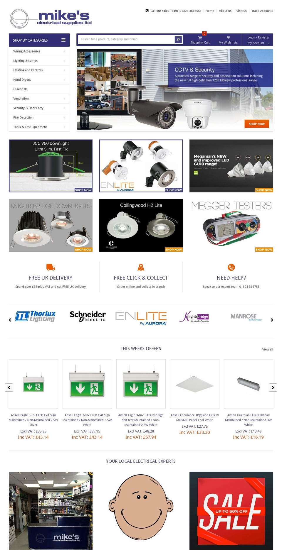 mikeselectrical.co.uk shopify website screenshot