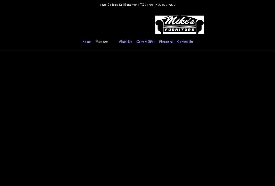 mikesfurniturebmt.shop shopify website screenshot