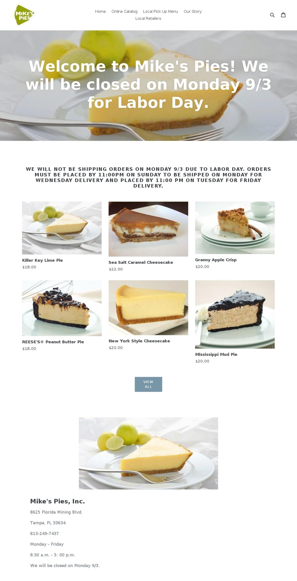 mikespies.net shopify website screenshot