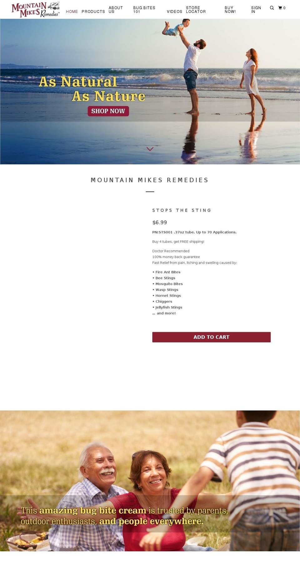 mikesremedies.com — Shopify storefront screenshot