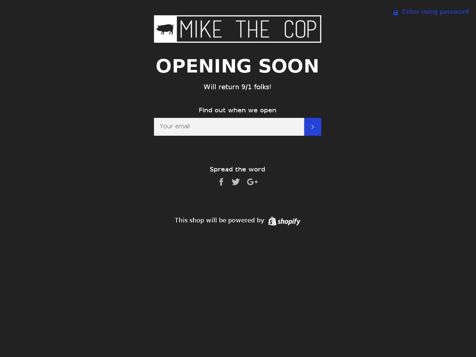 mikethecop.tv shopify website screenshot