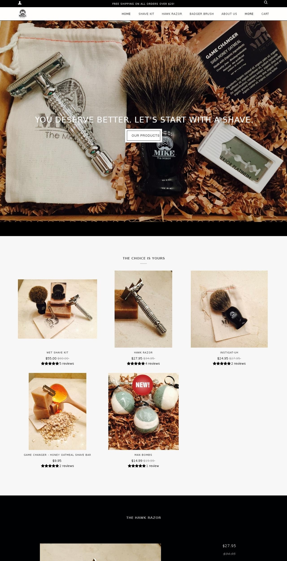 mikethemason.com shopify website screenshot