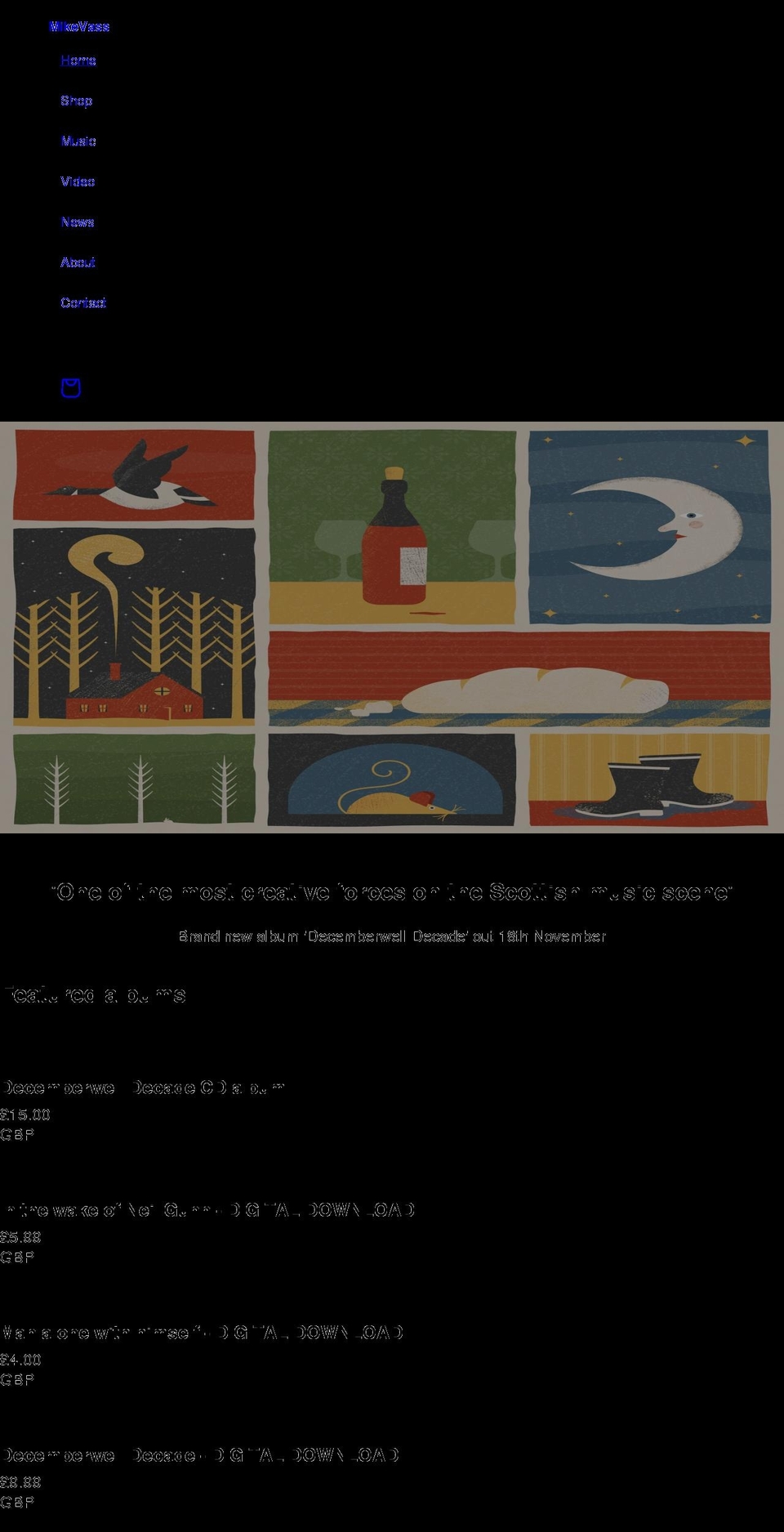 mikevass.com shopify website screenshot