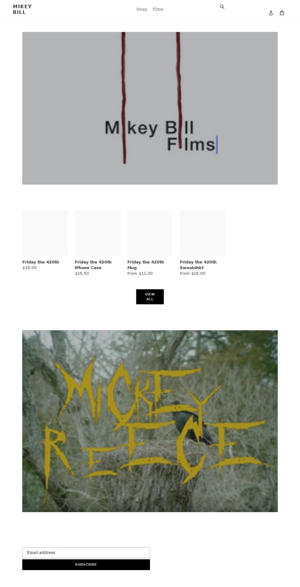 mikeybill.com shopify website screenshot