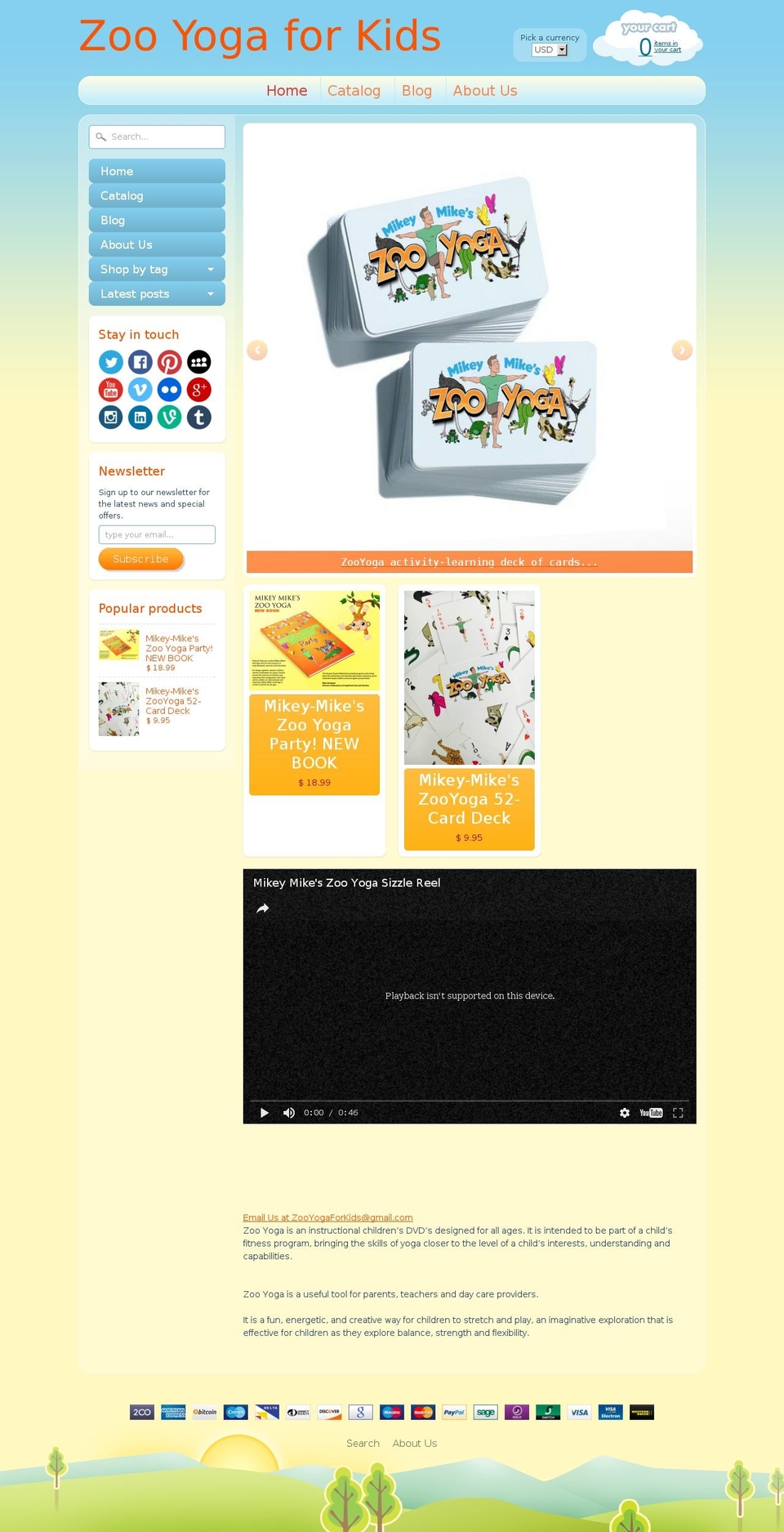 mikeymikeszooyoga.com shopify website screenshot