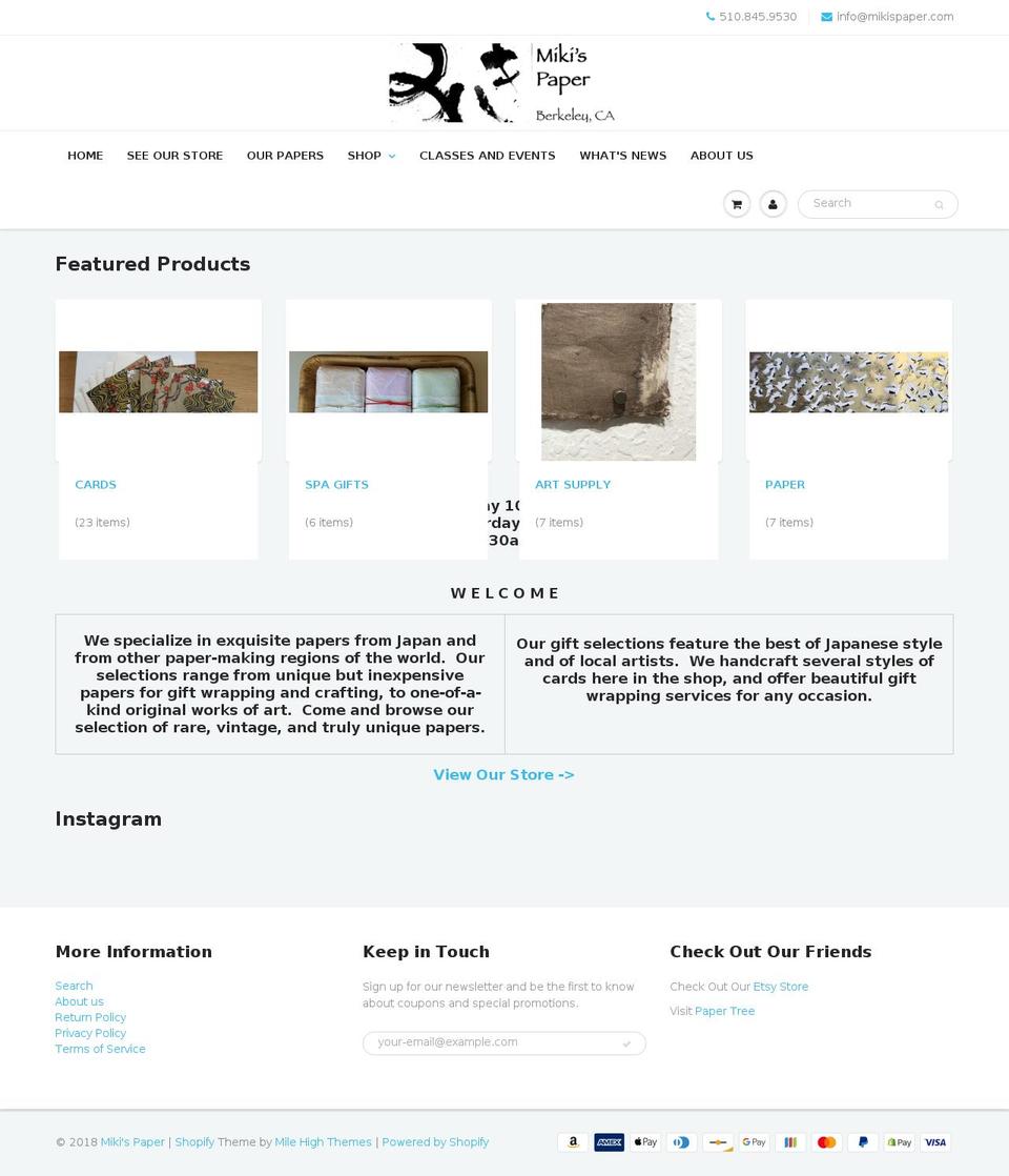 mikispaper.com — Shopify storefront screenshot