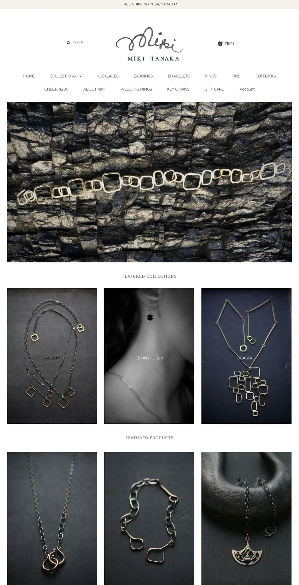 mikitanaka.com shopify website screenshot