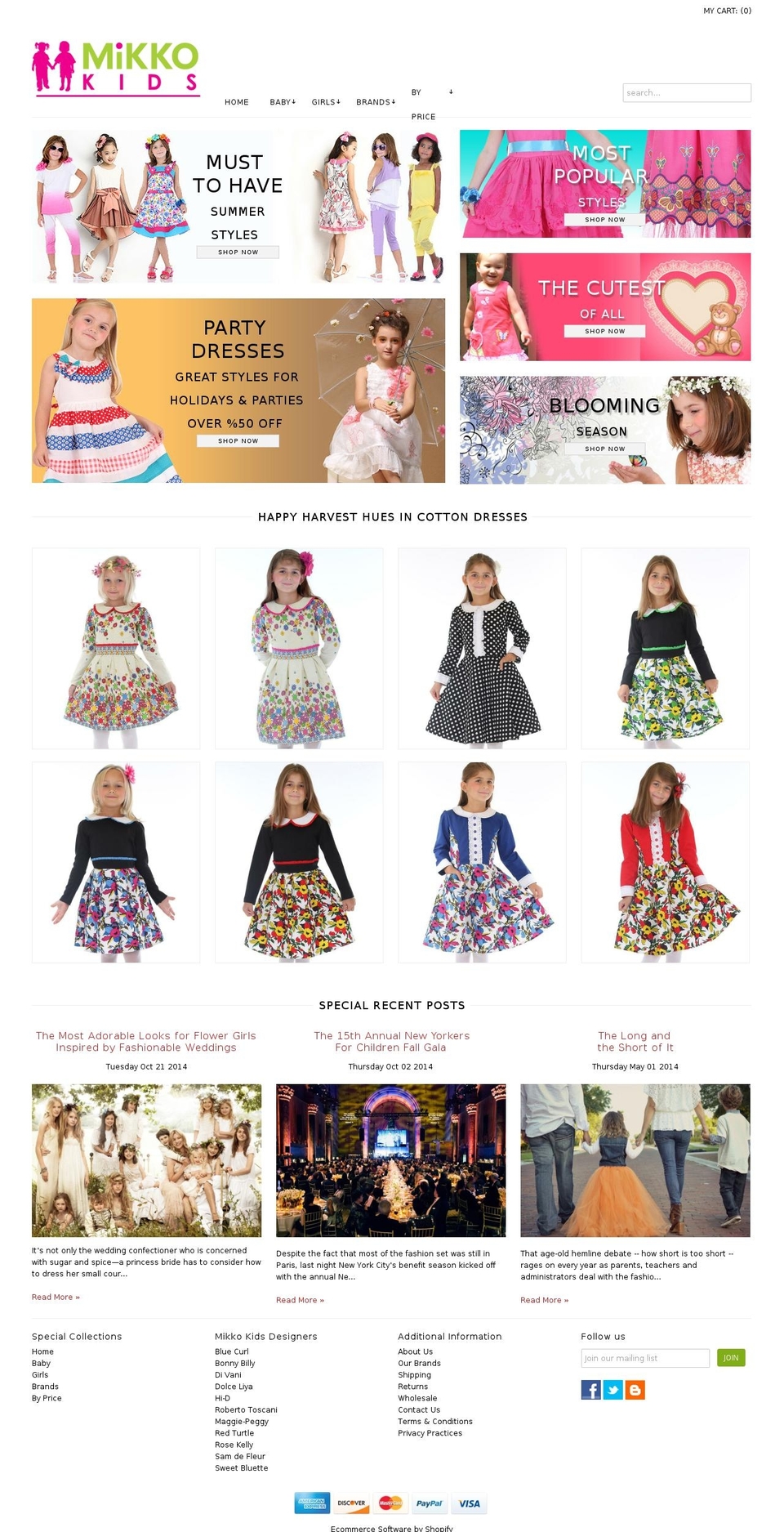 mikkokidsshop.com shopify website screenshot