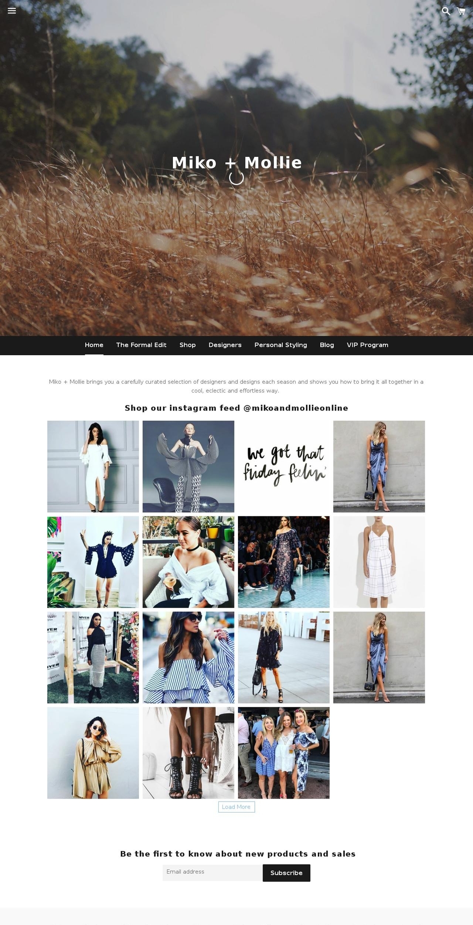 mikoandmollie.com shopify website screenshot