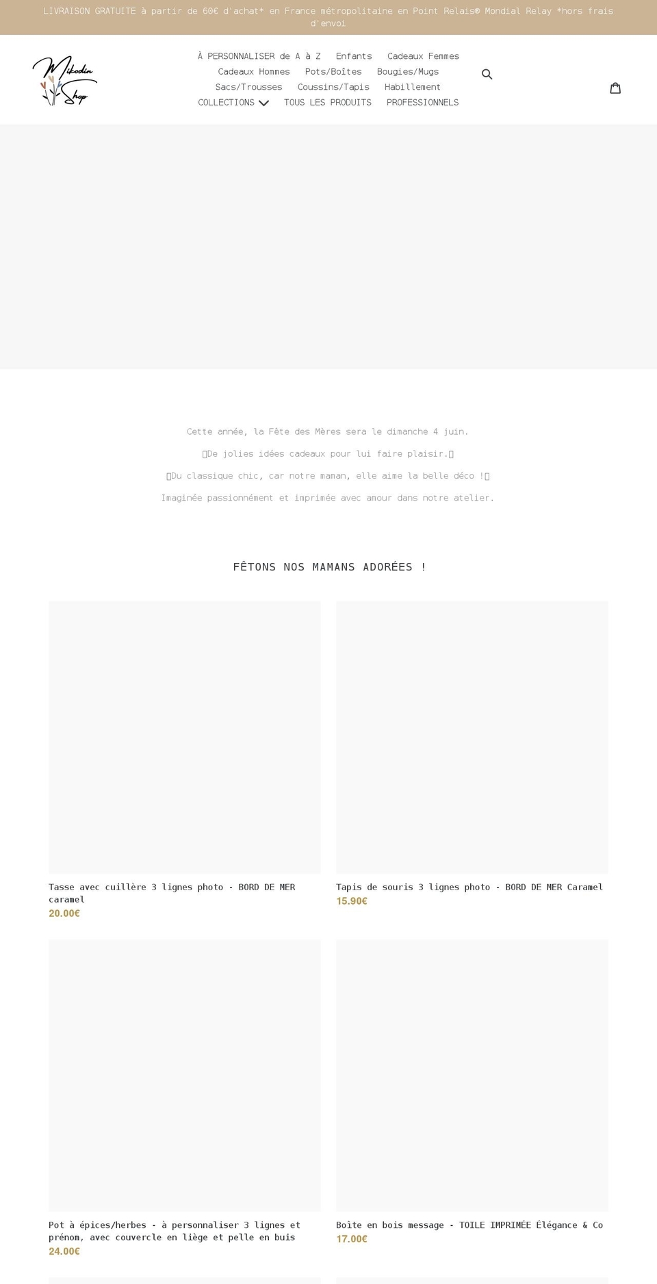 mikodinshop.com shopify website screenshot