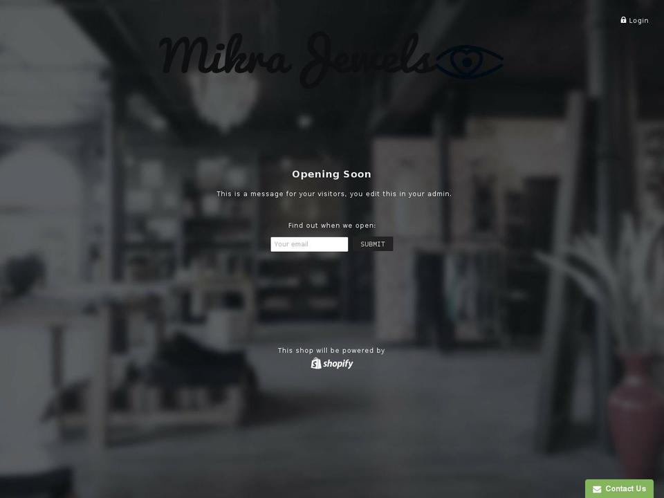 mikrajewels.com — Shopify storefront screenshot