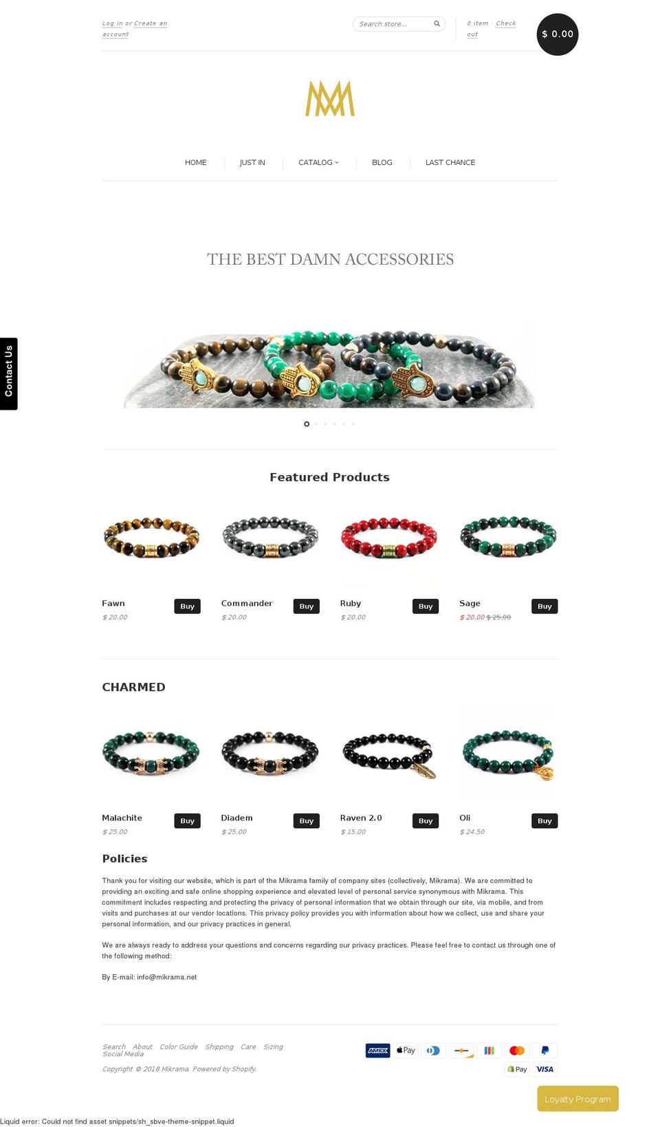 mikrama.net shopify website screenshot
