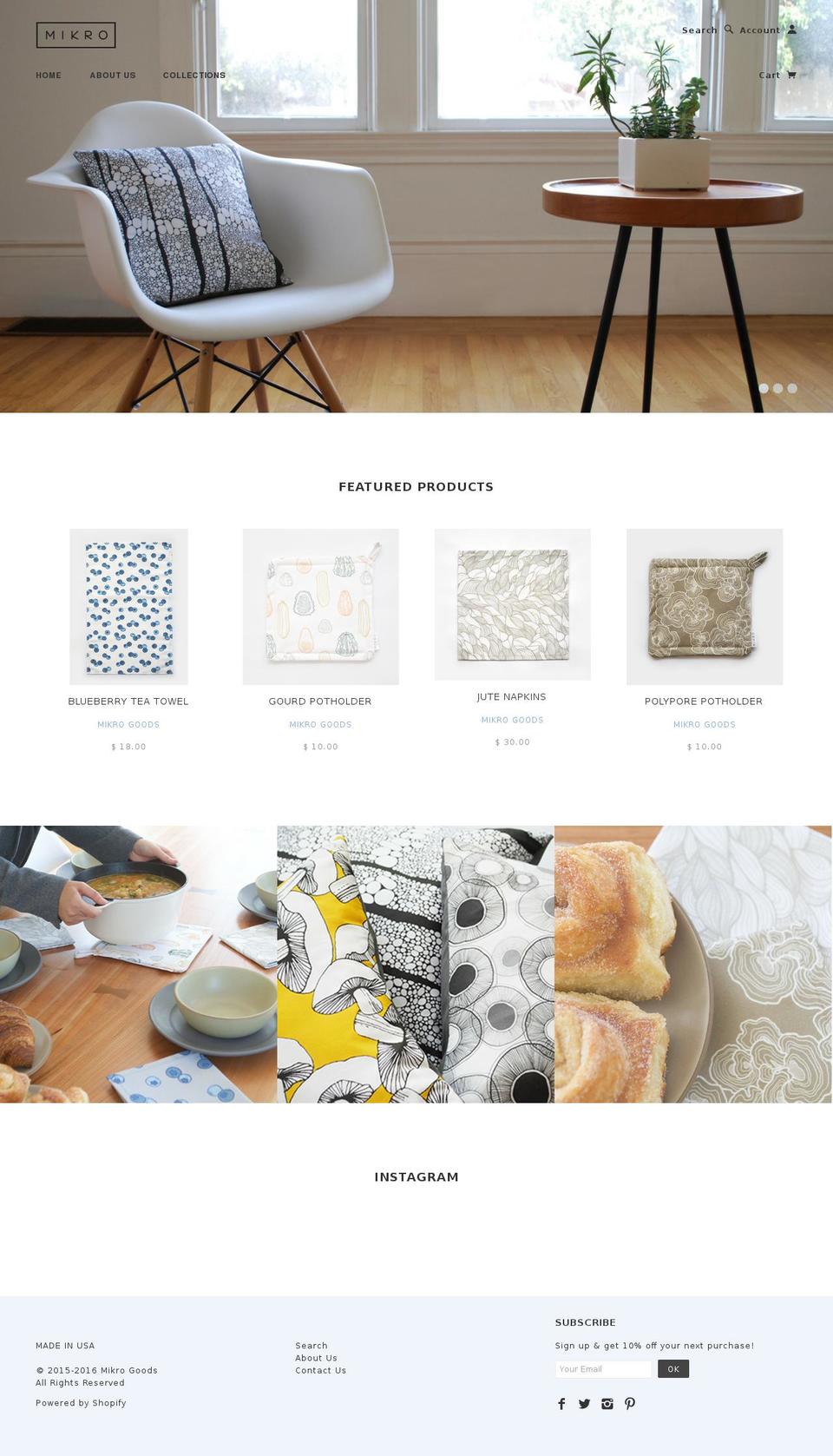 mikrogoods.com shopify website screenshot