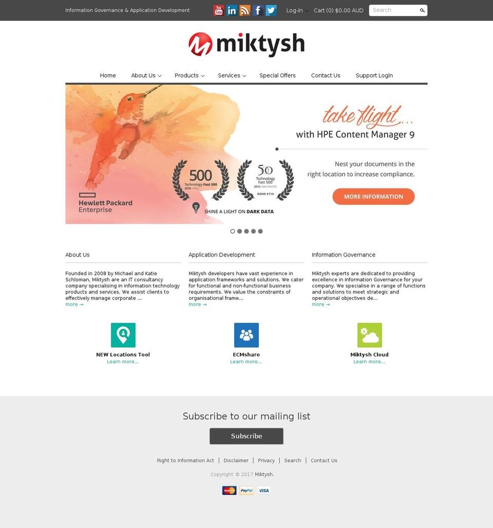 miktysh.com shopify website screenshot