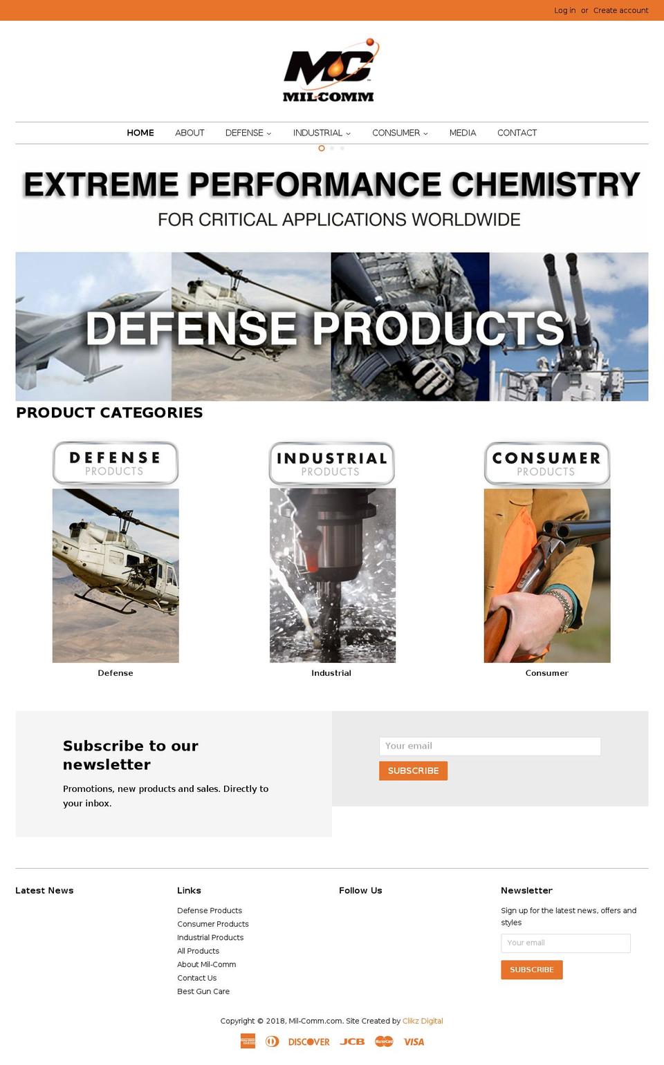 mil-comm-com.myshopify.com shopify website screenshot
