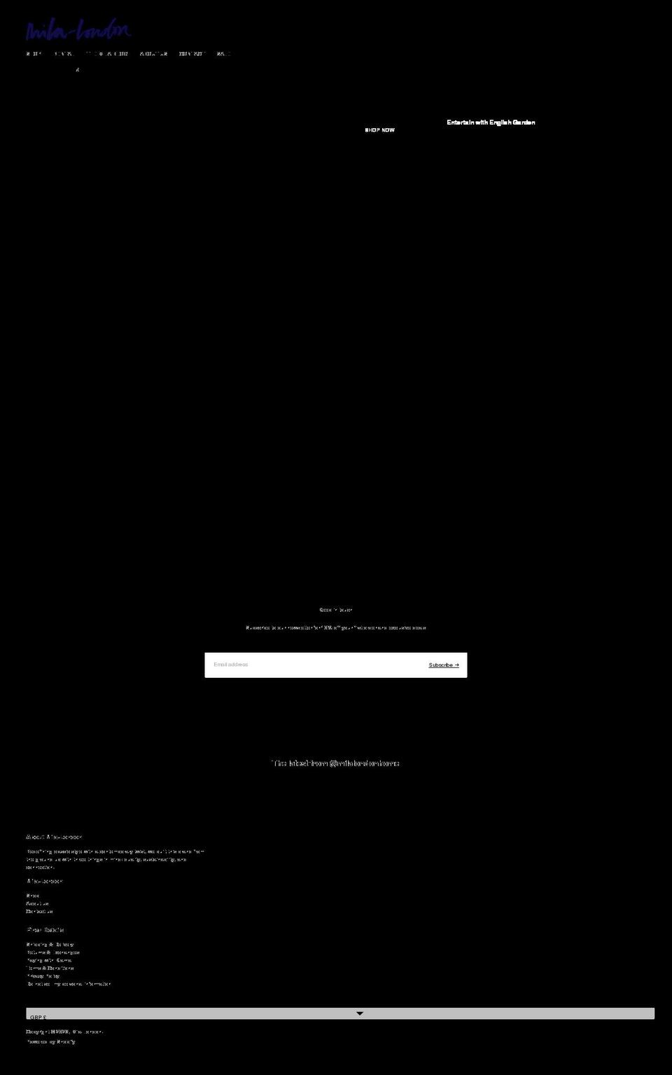 mila-london.com shopify website screenshot