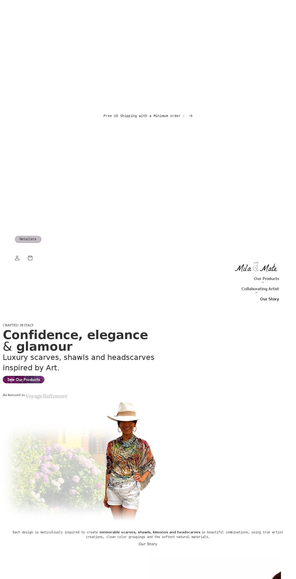 mila-mate.com shopify website screenshot