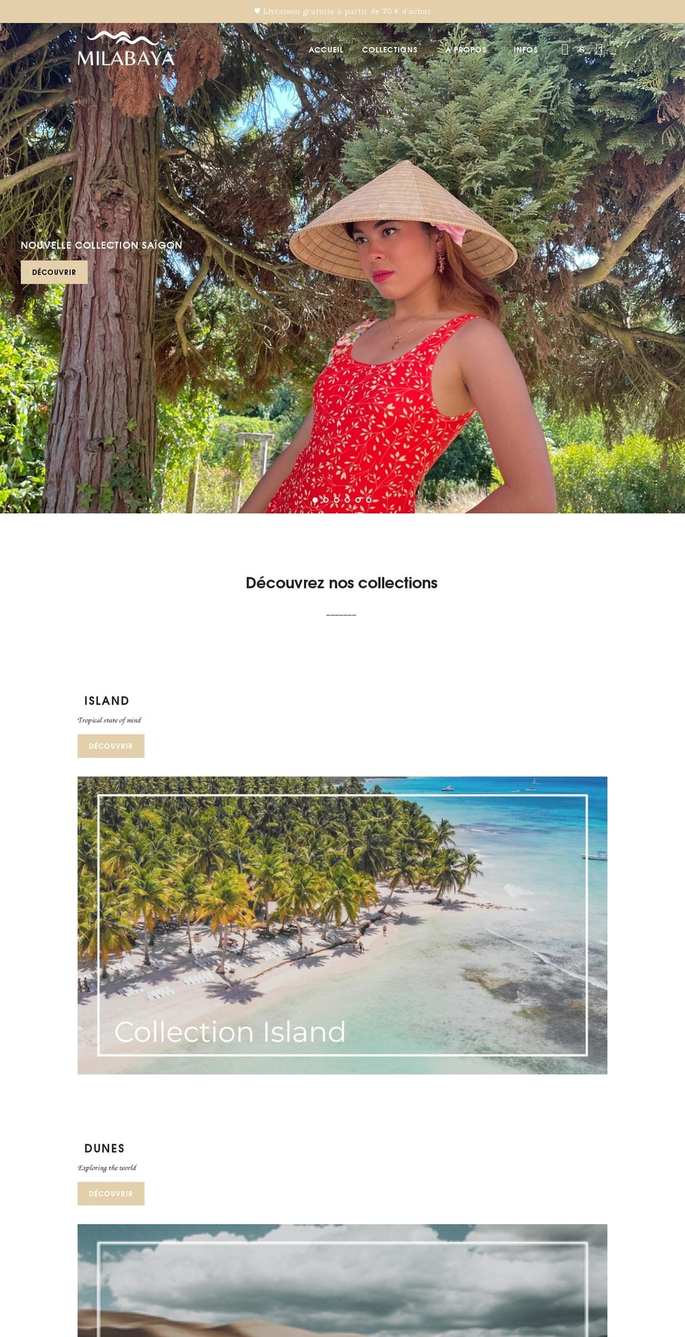 milabaya.com shopify website screenshot