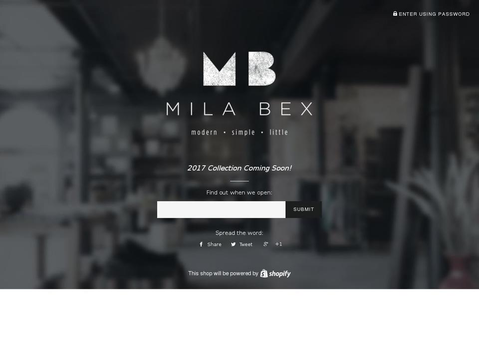 Brooklyn Shopify theme site example milabex.com