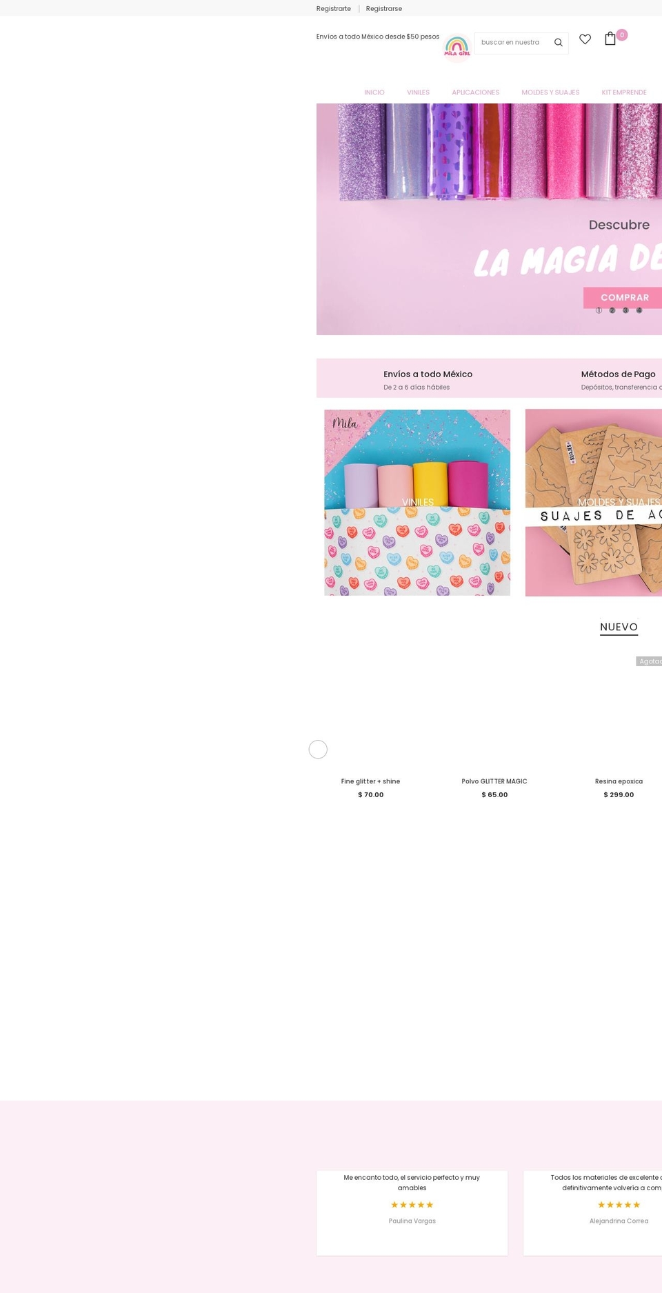 milagirl.com shopify website screenshot