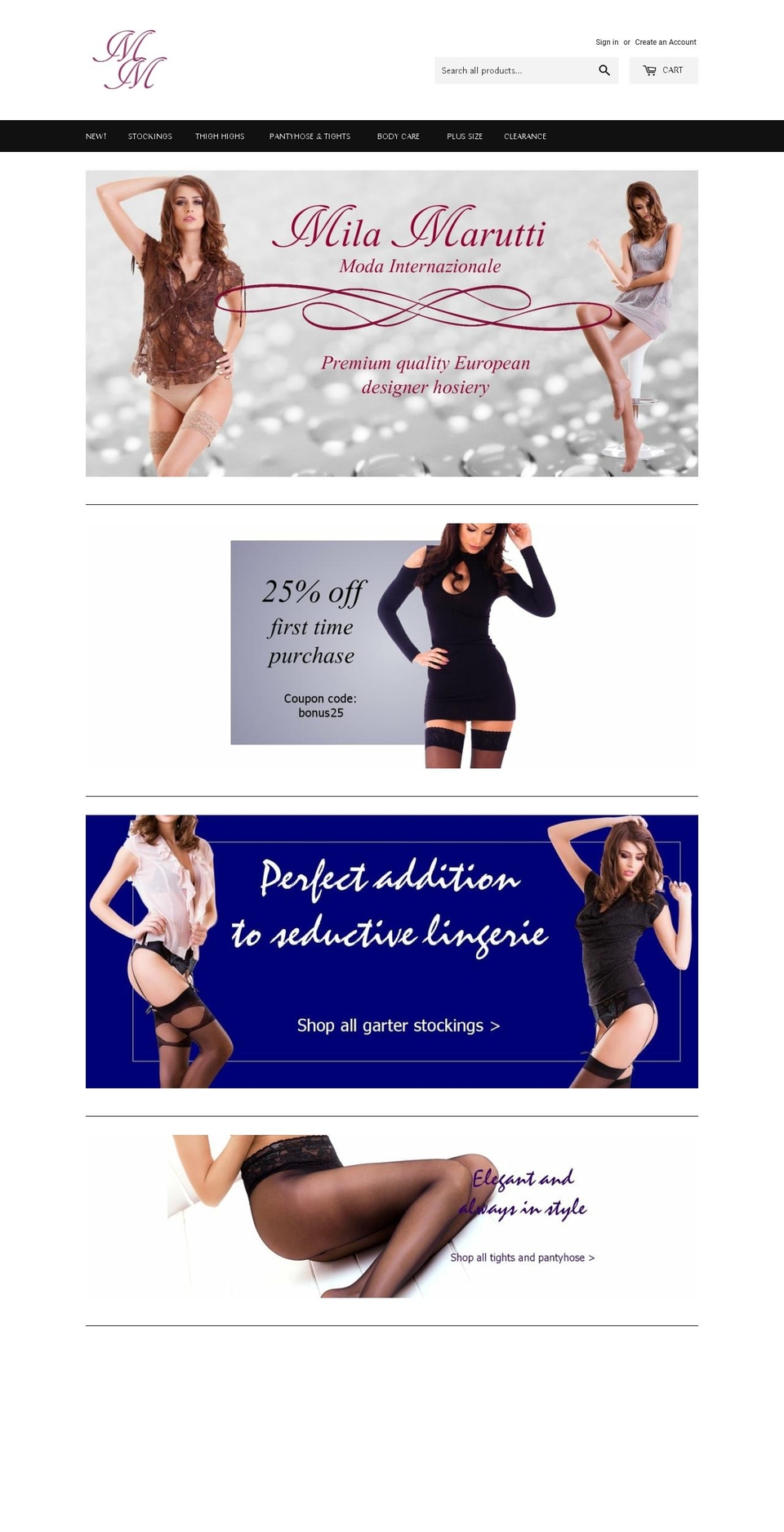 milamarutti.com — Shopify storefront screenshot