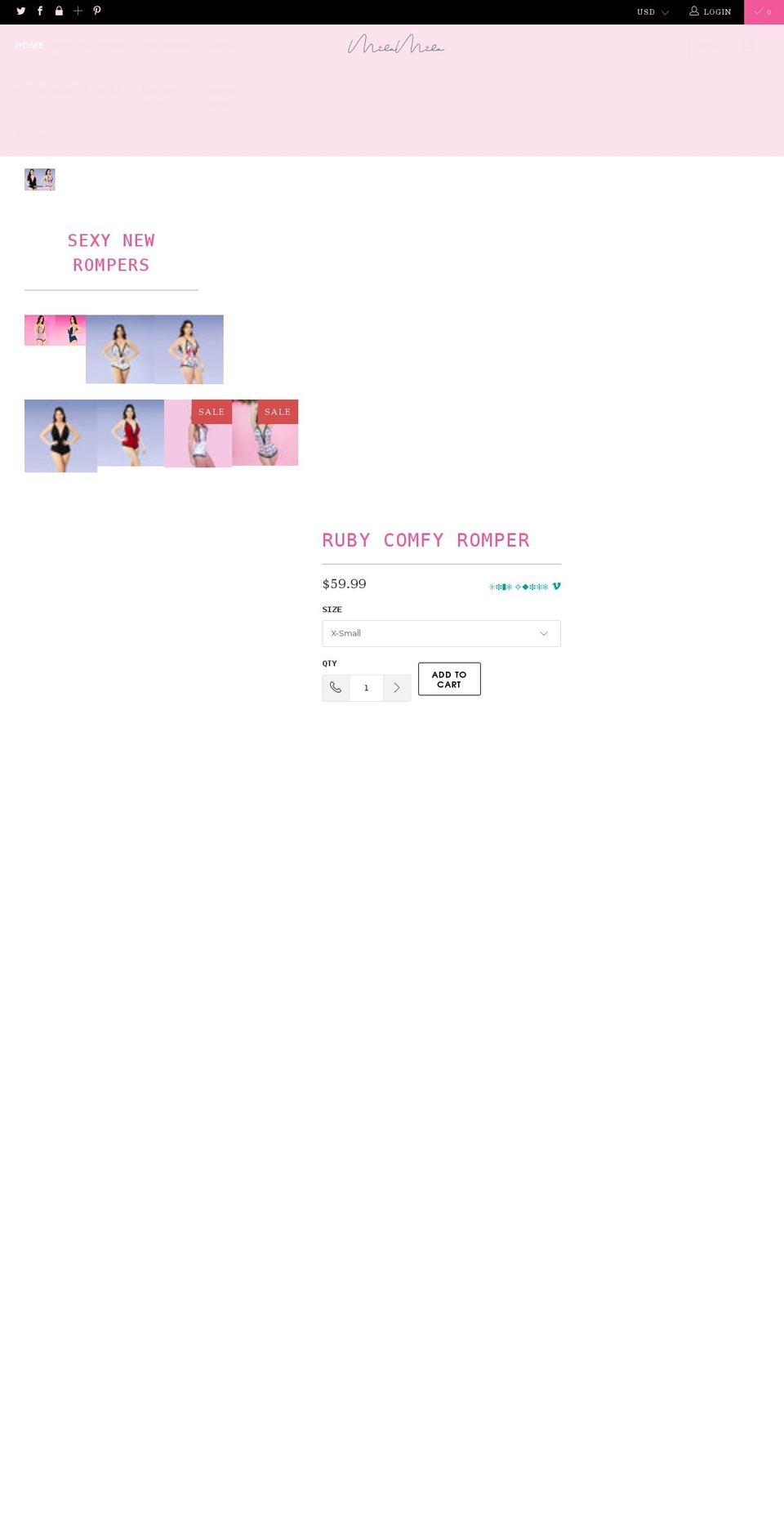 milamila.com shopify website screenshot