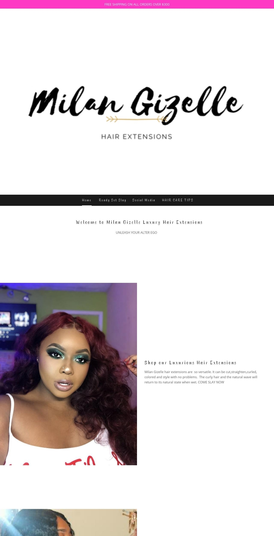 milangizelle.com — Shopify storefront screenshot